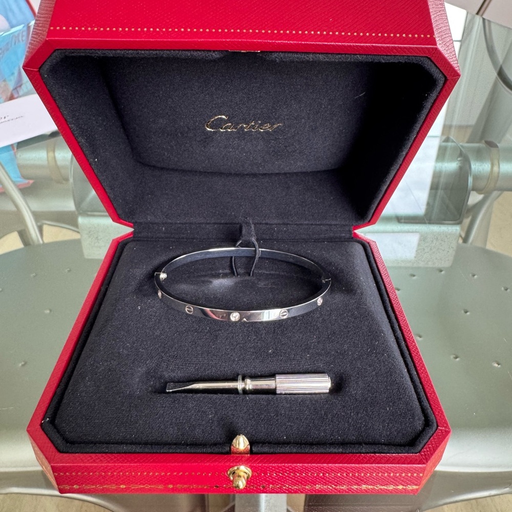 Cartier White Gold Love Bracelet